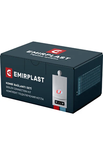 EMİRPLAST 10'LU KOMBİ BAĞLANTI SETİ METAL TAPALI DİRSEKLİ