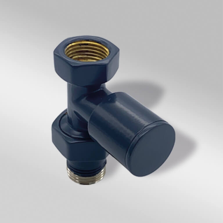 1/2" EDP BOYALI DÜZ RADYATÖR VANASI METAL (PİRİNÇ) VOLAN - ANTRASIT