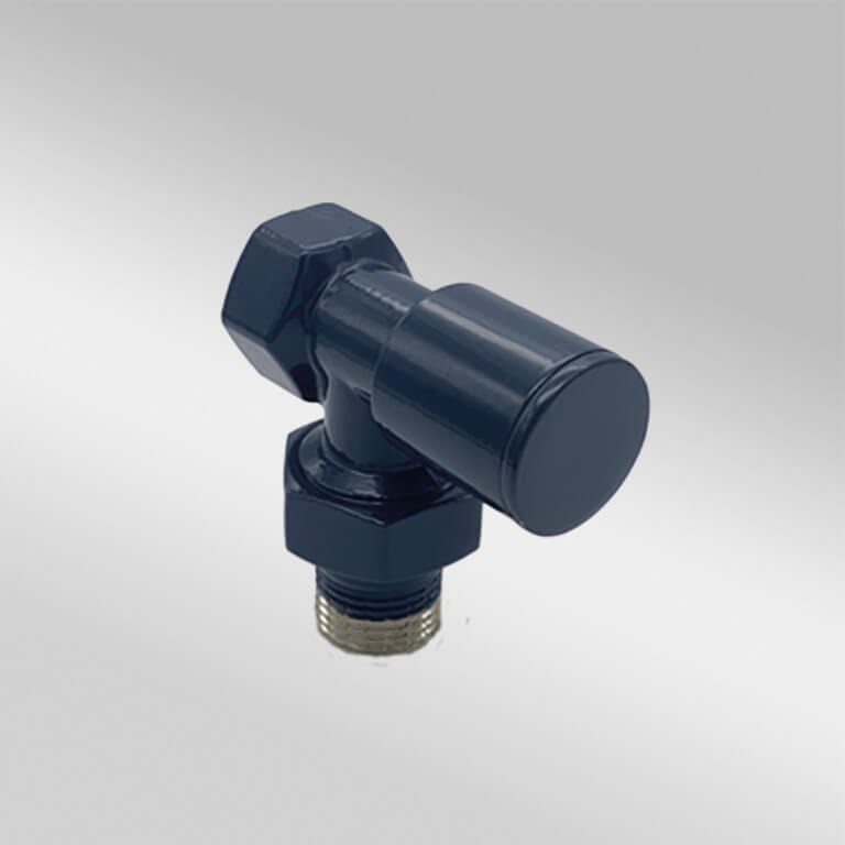1/2" EDP BOYALI KÖŞE RADYATÖR VANASI PLASTİK VOLAN - ANTRASIT
