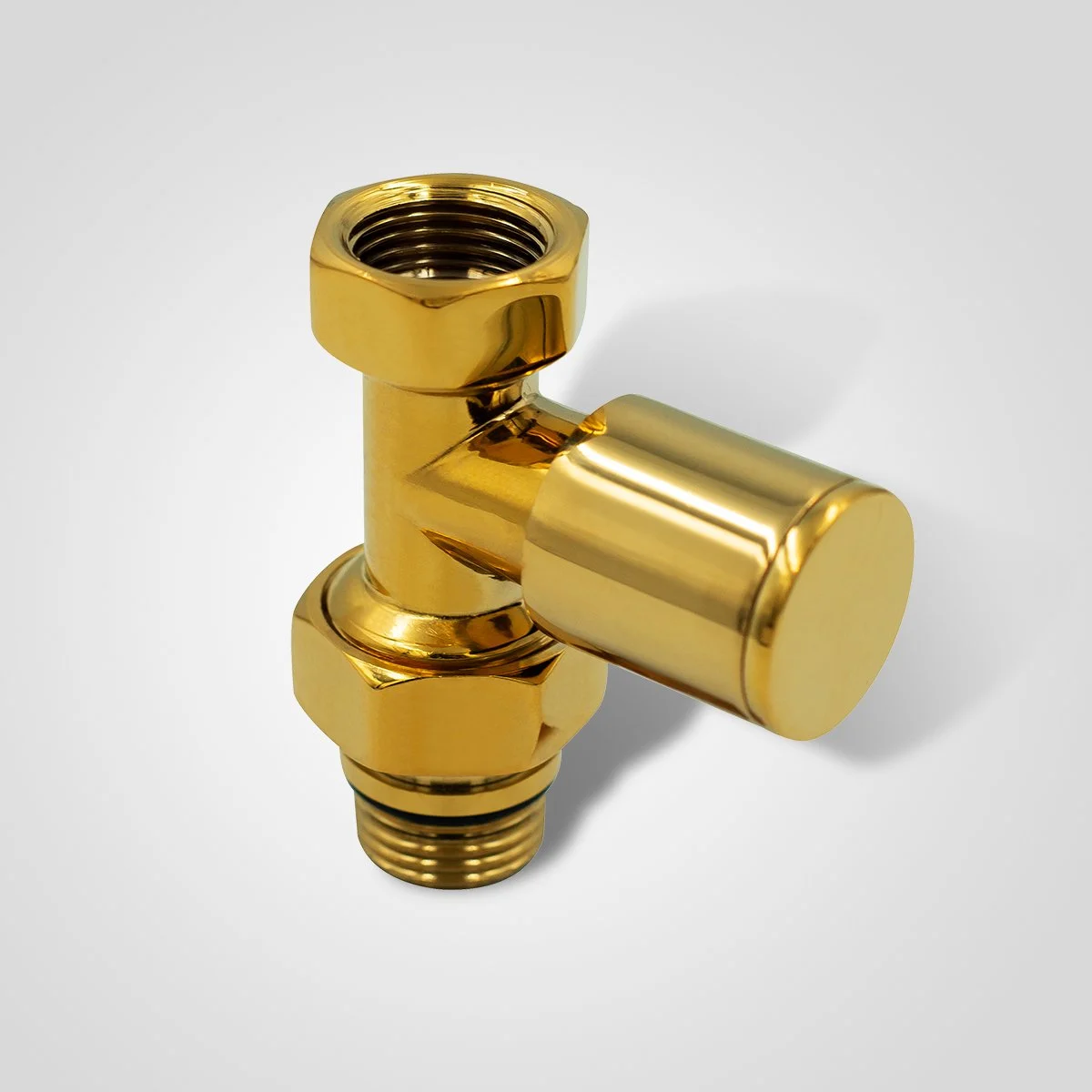 1/2" EDP KAPLAMALI DÜZ RADYATÖR VANASI METAL VOLAN - GOLD