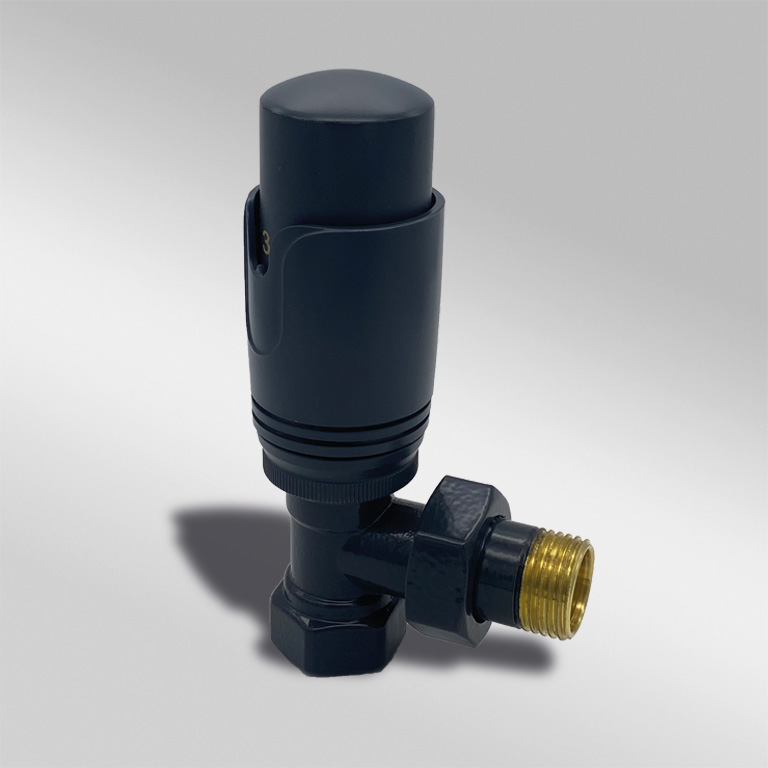 1/2" EDP TERMOSTATIK KÖŞE RADYATÖR VANASI - ANTRASIT