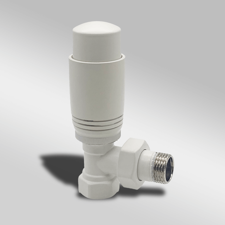 1/2" EDP TERMOSTATIK KÖŞE RADYATÖR VANASI - BEYAZ